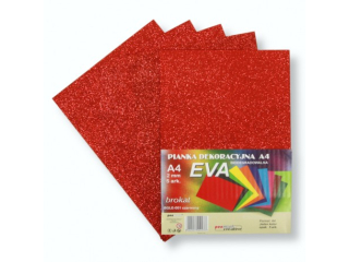 PIANKA EVA BROKAT A4 CZERWONA 1. BGLE-001 BIODEGRADOWALNA a5