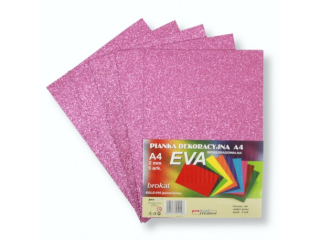 PIANKA EVA BROKAT A4 JASNORӯOWA BGLE-010 BIODEGRADOWALNA a5