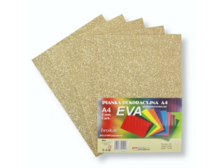 PIANKA EVA BROKAT A4 JASNOZOTA BGLE-005BIODEGRADOWALNA a5