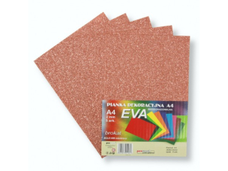 PIANKA EVA BROKAT A4 MIEDZIANA BGLE-009 BIODEGRADOWALNA a5