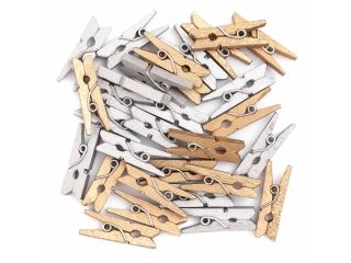 Mini klamerki DPCRAFT gold x silver, 30 szt.