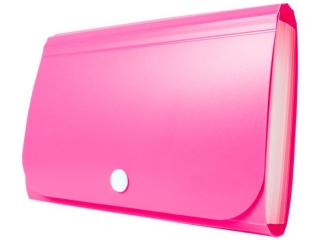 Teczka - Mini organizer harmonijkowy PP TETIS r�owy