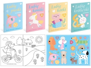 Kolorowanka INTERDRUK A4 16k. z naklejkami Lubi�