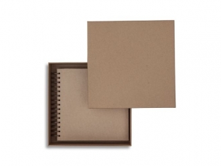 PUDEŁKO TEKTUROWE 23,5X23,50X6,5CM - KRAFT