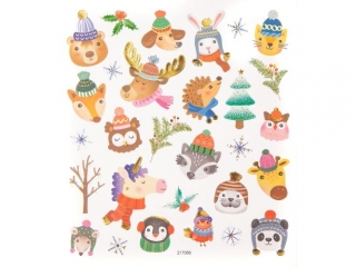 Naklejki DPCRAFT witeczne zwierzaki 29szt.