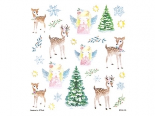 NAKLEJKI Z BROKATEM - SARENKI I ANIO�KI, 27 SZT.