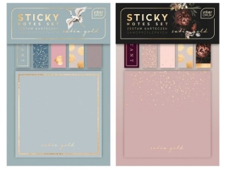 Zestaw karteczek samoprzylepnych INTERDRUK Satin Gold