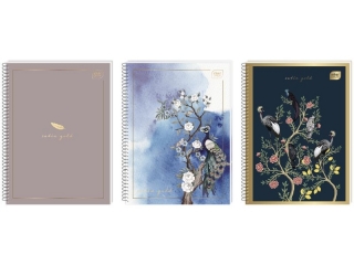 Ko�ozeszyt A5 100k. INTERDRUK perforacja Metalic satin gold, kratka