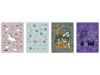 Zeszyt A5 16k. INTERDRUK PP Magiczny, kolorowa trzylinia