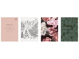 Brulion oprawa p�twarda A5 128k. INTERDRUK Mix, kratka