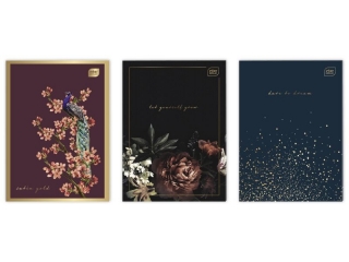 Zeszyt A4 96k. INTERDRUK Metallic satin gold, kratka