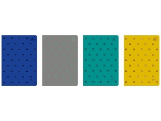 Zeszyt A5 32k. INTERDRUK Soft touch, kolorowa trzylinia