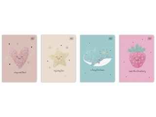 Zeszyt A5 32k. INTERDRUK Glitter, kratka