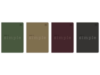 Zeszyt A5 60k. INTERDRUK karton t�oczony Simple, kratka