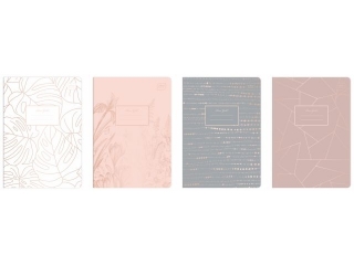 Zeszyt A5 60k. INTERDRUK Metallic rose gold, kratka