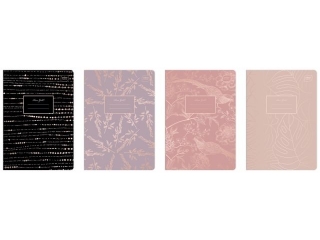 Zeszyt A5 60k. INTERDRUK Metallic Rose Gold, linia