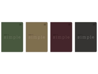 Zeszyt A5 80k. INTERDRUK 70g karton t�oczony Simple, kratka