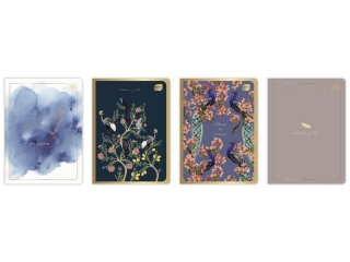 Zeszyt A5 80k. INTERDRUK 70g Metallic satin gold, linia