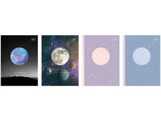 Zeszyt A5 96k. INTERDRUK Shape galaxy, kratka