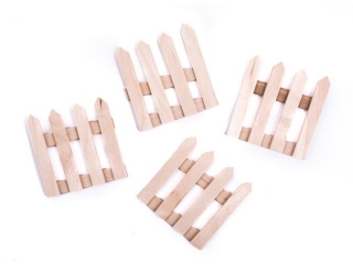 DREWNIANE P�OTKI 60X62 MM, 4 SZT.