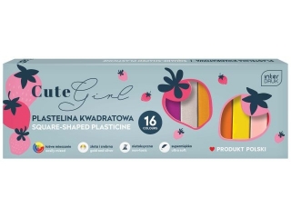 Plastelina INTERDRUK kwadratowa 16 kolor�w CUTE GIRL