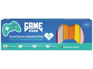 Plastelina INTERDRUK kwadratowa 16 kolor�w GAME OVER