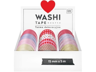 Taśma dekoracyjna INTERDRUK Washi 5m Hearts