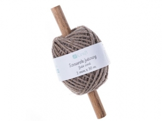 SZNUREK JUTOWY CIEMNY BE�OWY, 2MM X 30M