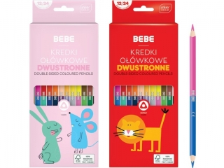 Kredki ołówkowe INTERDRUK BB Kids dwustronne 12/24 FSC