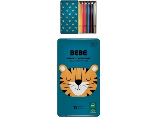 Kredki ołówkowe INTERDRUK BB Kids metalowe pudełko Boys 12 kolorów FSC
