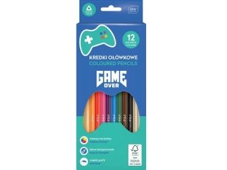 Kredki o��wkowe INTERDRUK Game Over 12 kolor�w