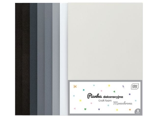 Pianka dekoracyjna INTERDRUK A4 8ark. - Monochrome