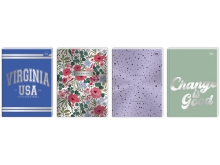 Brulion oprawa p�twarda A5 96k. INTERDRUK M 70g Metallic, kratka