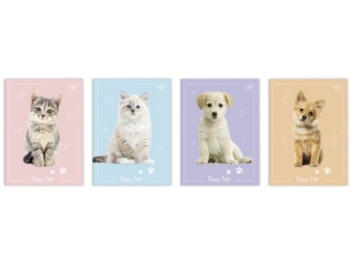 Zeszyt do swek A6 32k. INTERDRUK 70g UV Puppy Sign, kratka