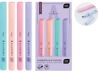 Zakre�lacz INTEDRUK Academy pastelowy 16szt. display