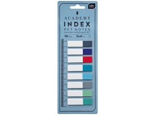 Zak�adki indeks. PET z linijk� ACADEMY [opakowanie=12szt]