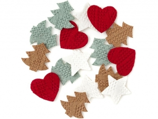 NAKLEJKI DZIANINOWE, 16 SZT., MULTIKOLOR