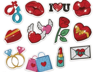 HAFT DIAMENTOWY - NAKLEJKI LOVE