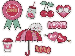 HAFT DIAMENTOWY - NAKLEJKI XOXO