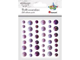 Pere�ki samoprzylepne O8/10/12 tonacja fioletowa 42szt.