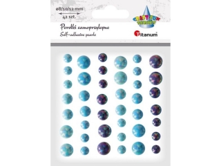 Pere�ki samoprzylepne O8/10/12 tonacja niebieska 42szt.