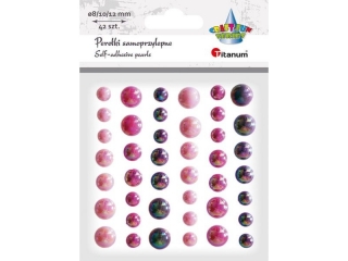 Pere�ki samoprzylepne O8/10/12 tonacja r�owa 42szt.