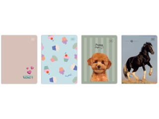 Zeszyt A5 32k. INTERDRUK Girls Mix, kolorowa trzylinia