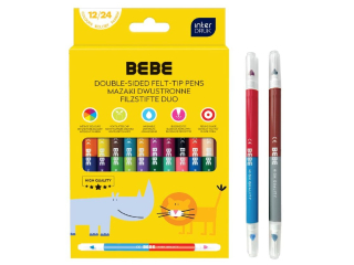 Mazaki dwustronne 12/24kol.BEBE Kids