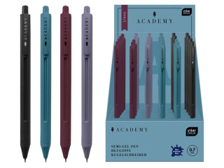 D�ugopis autom.niebieki STRIPE Academy [opakowanie=24szt]