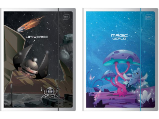 Teczka z gumk� A4 Metallic Fantasy [opakowanie=10szt]