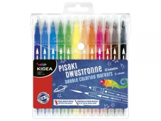 Pisaki dwustronne brush KIDEA 12 kolorów