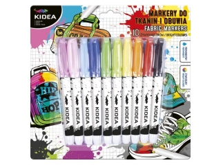 MARKERY DO OBUWIA I TKANIN 10 KOLOR�W KIDEA