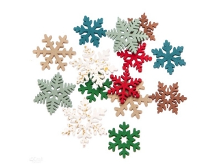 DREWNIANE �NIE�YNKI, 14 SZT., MULTIKOLOR, Z�OCONE