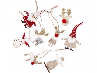 DREWNIANE MOTYWY �WI�TECZNE, 8 SZT., MULTIKOLOR